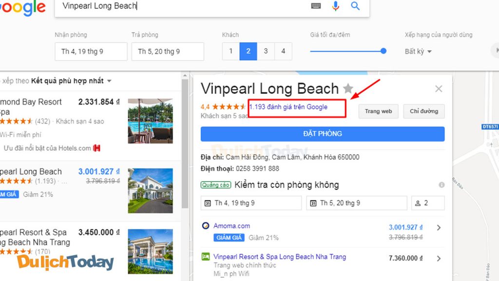 Tham khảo đánh giá của Vinpearl Long Beach Nha Trang